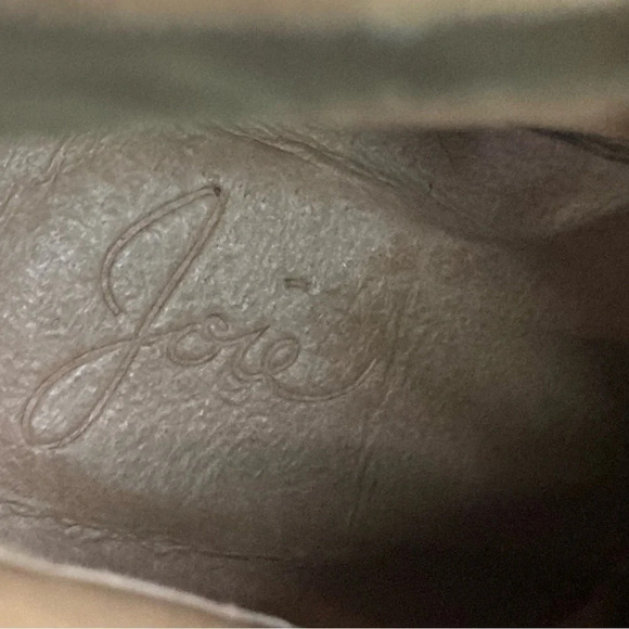 JOIE Sz 38.5 Suede Stacked 3” Heel Zipper Closure Almond Toe Cap Ankle Booties - Picture 8 of 10